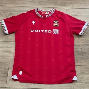 Wrexham AFC Red Soccer Jersey with White Trim